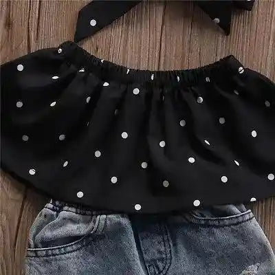 Black Blouse Top & Denim Pants - For all baby