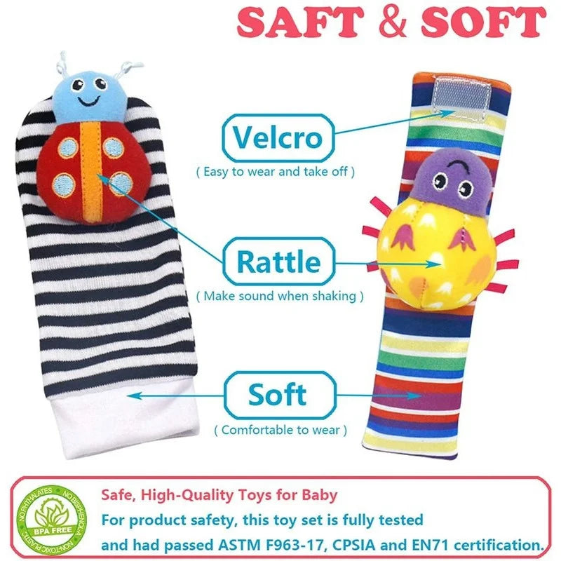 Soft Plush Baby Rattle Toy: Colorful and Stimulating