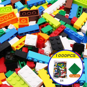Building blocks to entertain you and your child with 1000 creative pieces