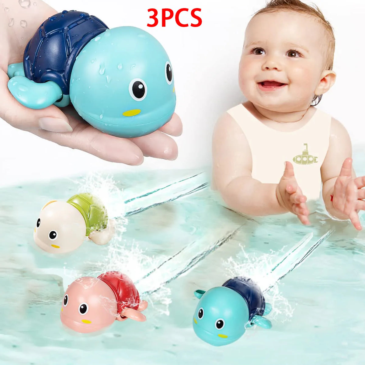 Wind-up Turtles for Bathtime Adventures! - For all baby