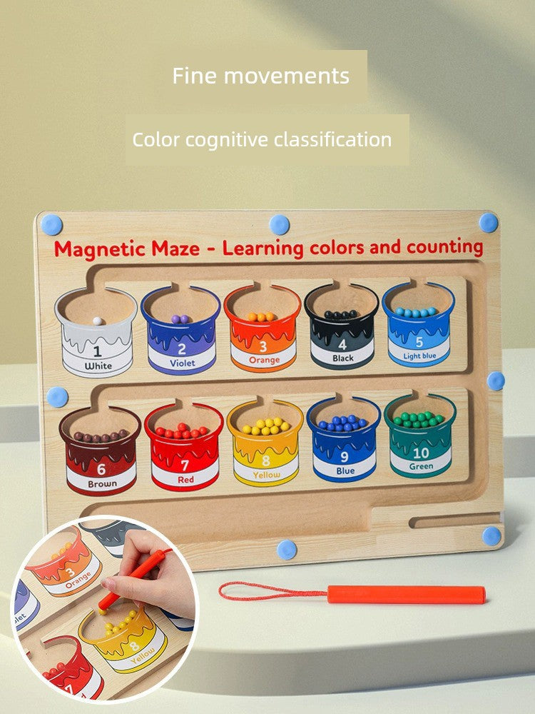 Magnetic Color And Number Maze: Enhance Learning & Fun