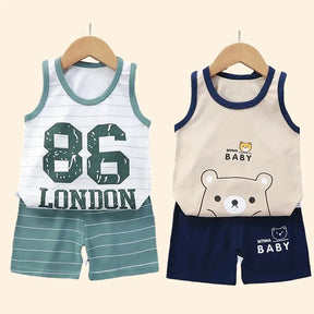 Children Sets: Comfortable Baby Cotton T-Shirts & Shorts
