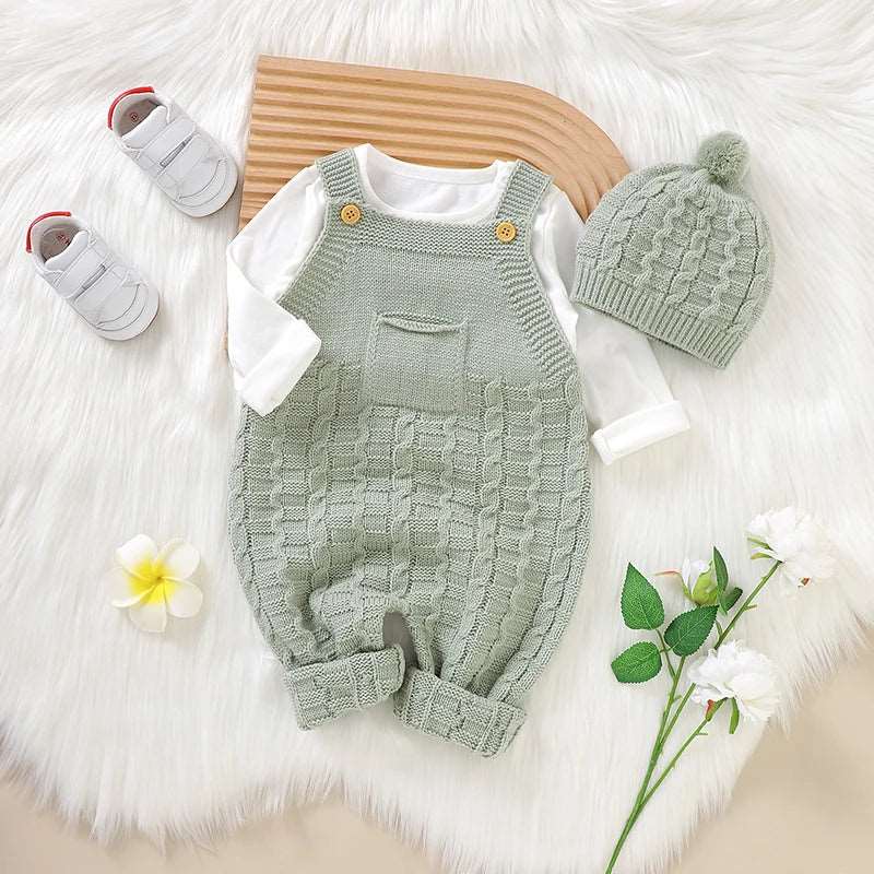 Fashion Sleeveless Knitted Baby Rompers - Stylish and Comfortable