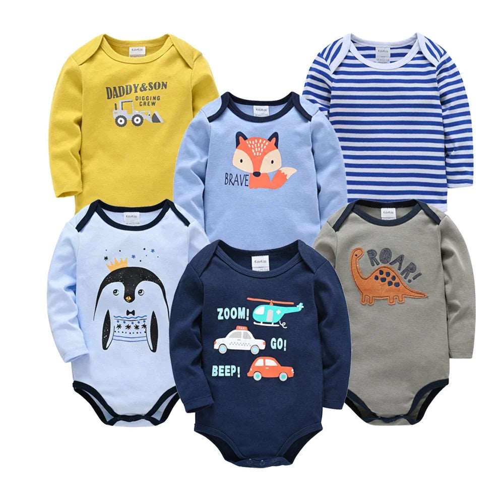 Adorable Baby Boy Bodysuits 3pcs - For all baby