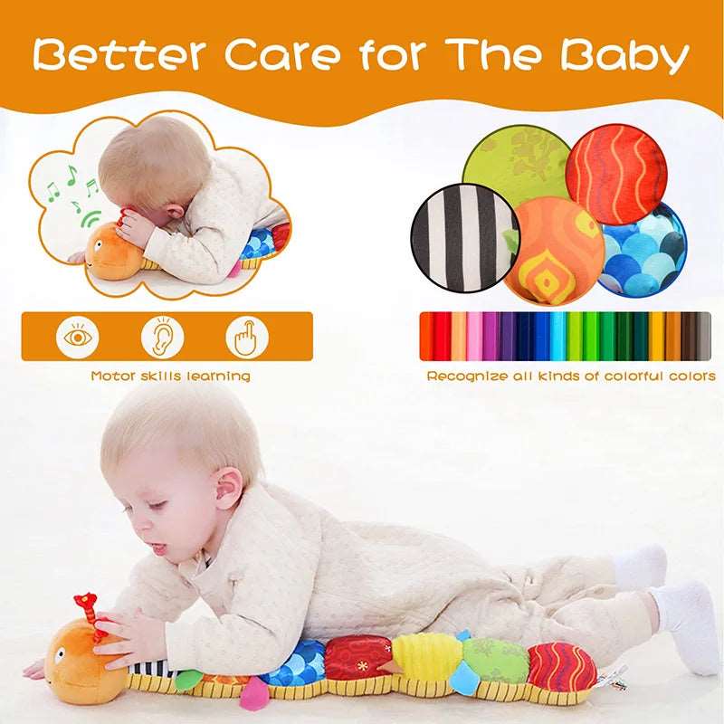 Baby Rattle Musical Caterpillar Worm Soft Infant Plush Toys for Kids Musical Fun