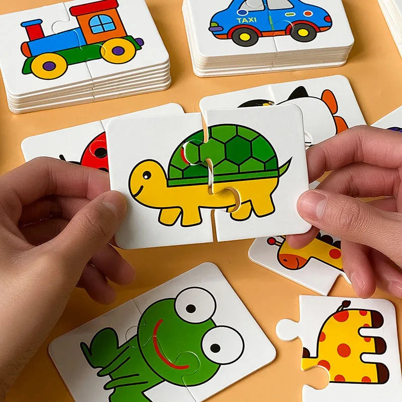 Puzzle Card Early Montessori Education: Engaging Learning Fun!