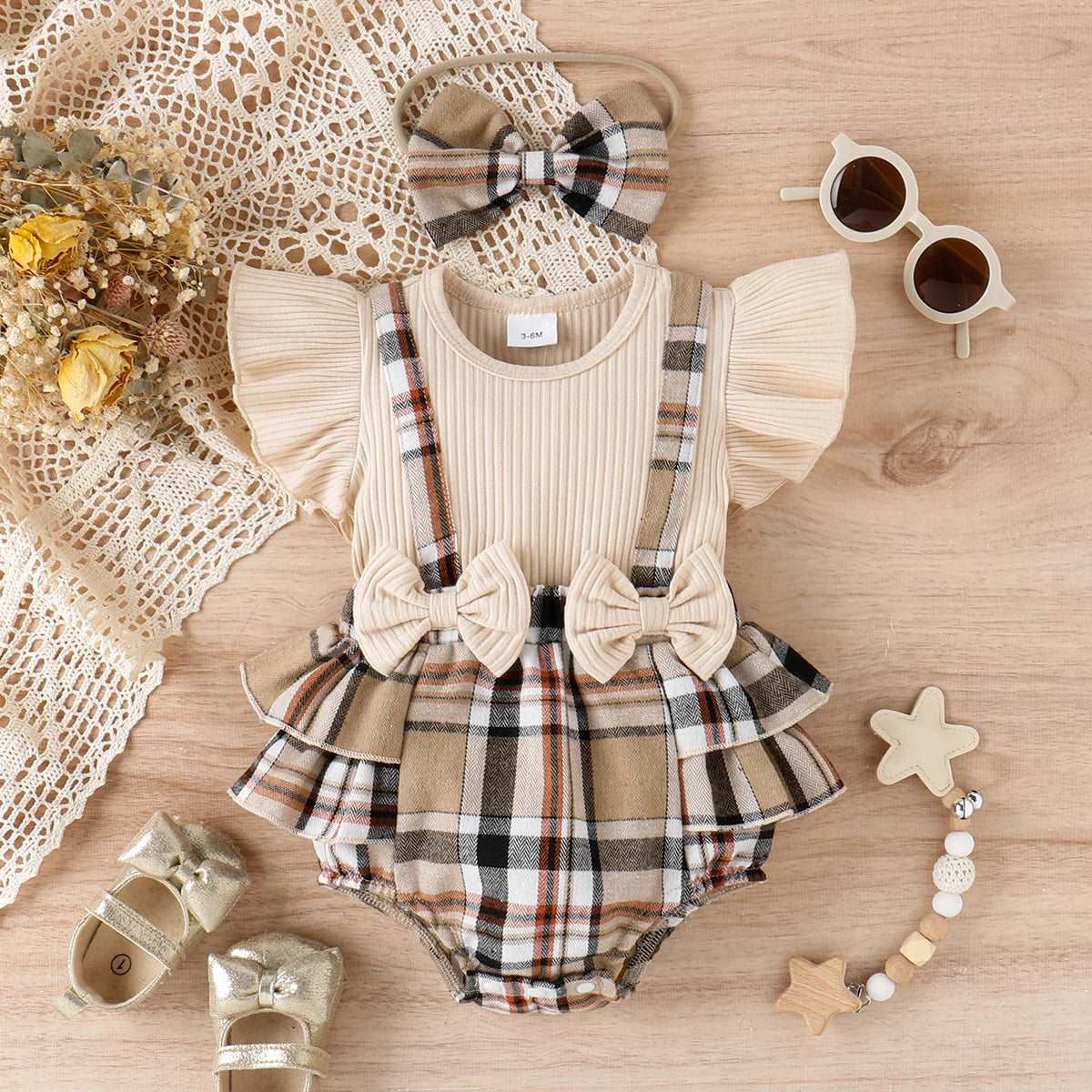Baby Girls Romper and Headband Set - For all baby