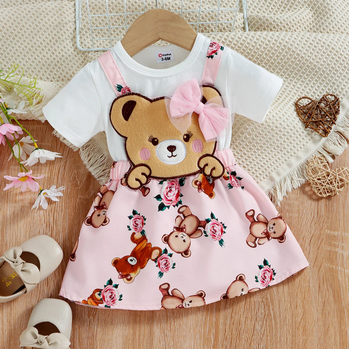 Summer Dresses for Baby Girls | Sweet Cartoon Bear Prints - For all baby
