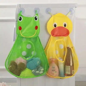 Net Toy Storage Bag with Strong Suction Cup and Ventilated Design
