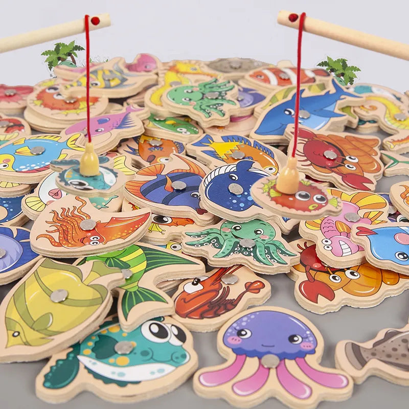Montessori Wooden Fishing Toys: Enhance Interaction & Cognitive Development