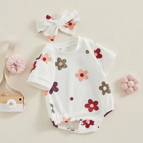 Newborn Baby Girl Romper: Sleeveless Floral Jumpsuit