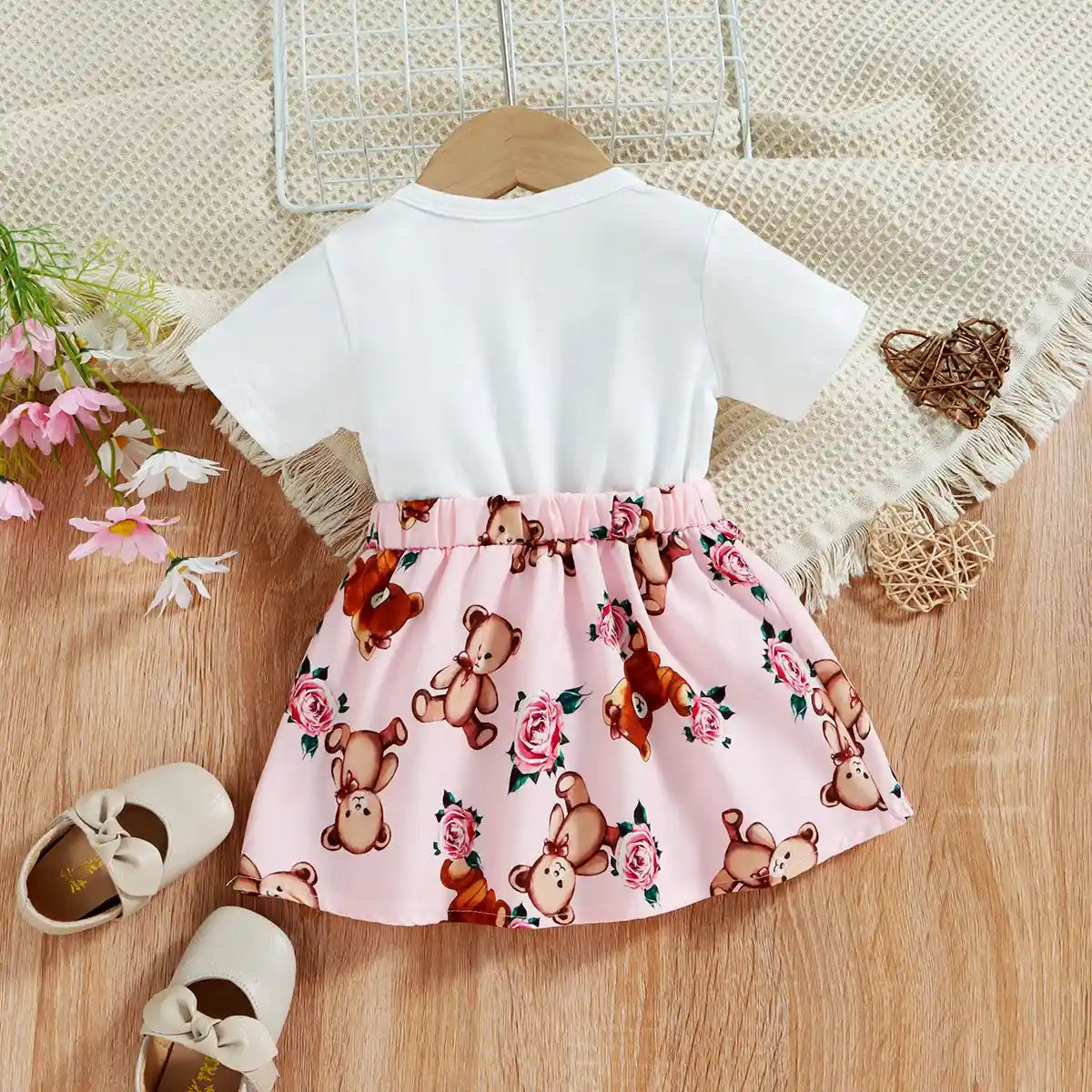 Summer Dresses for Baby Girls | Sweet Cartoon Bear Prints - For all baby