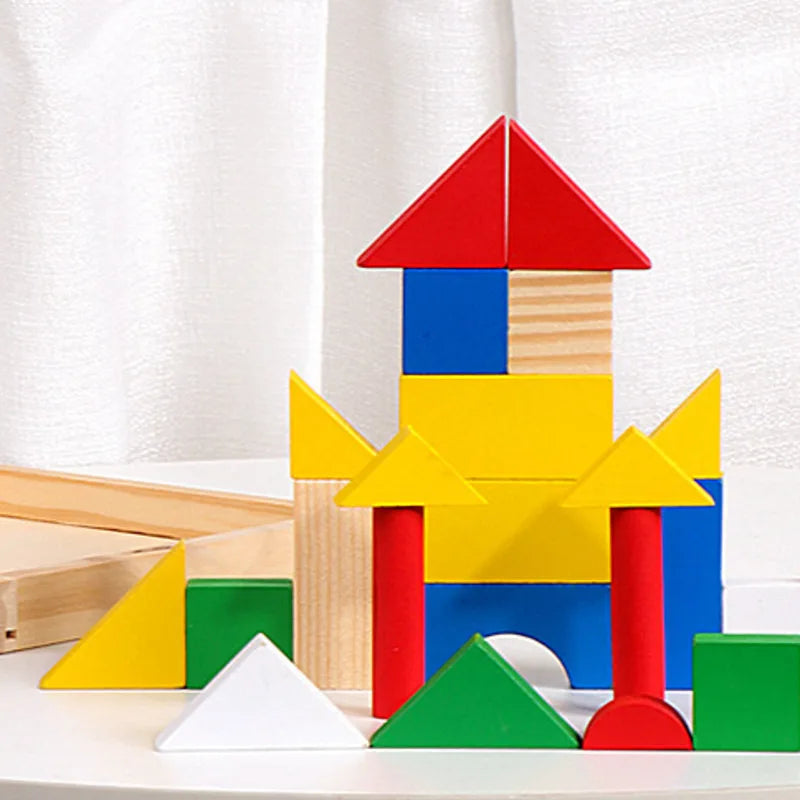 Mini Wooden Building Blocks for Babies: Stimulate Learning & Creativity