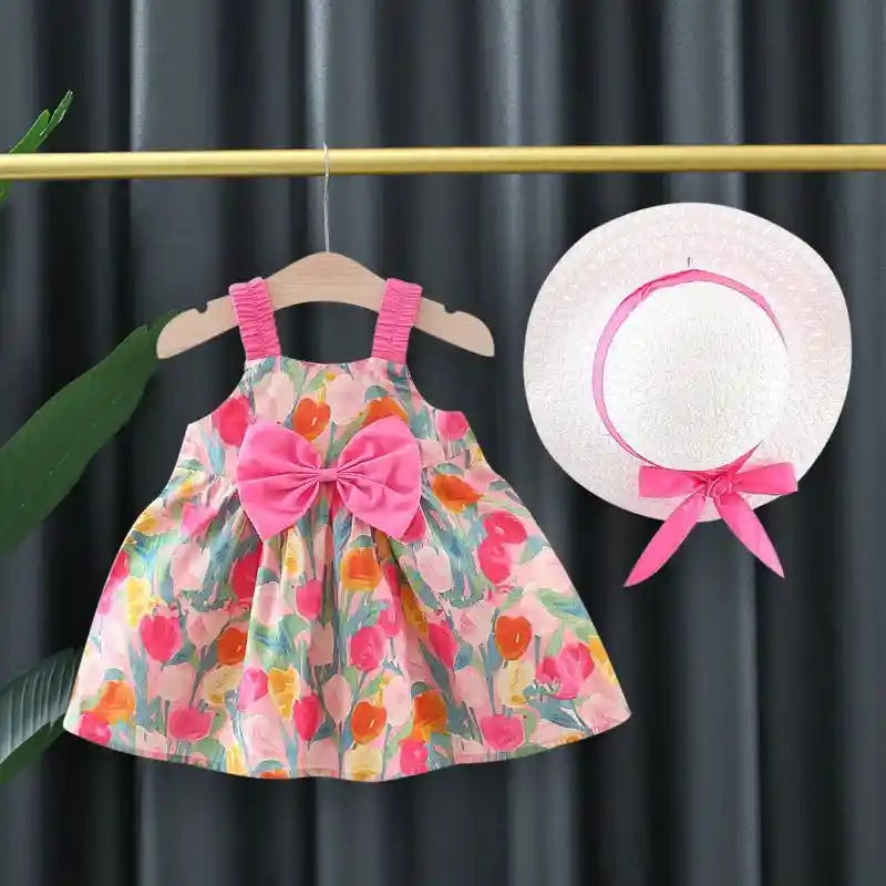 Summer Baby Girl Dress with hat