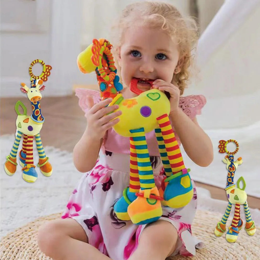 Baby Giraffe Rattle Toy with Sound and Texture Sensation