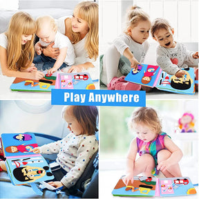 Montessori Baby Book Busy Board - Stimulate Early Learning and Creativity