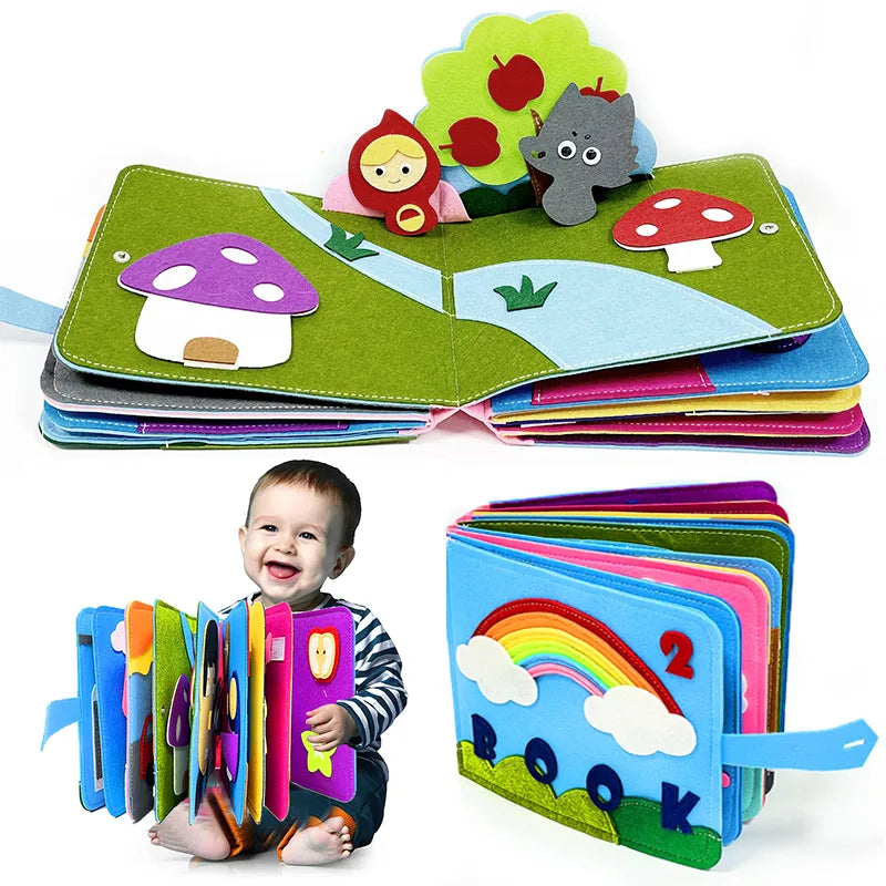 Montessori Baby Book Busy Board - Stimulate Early Learning and Creativity
