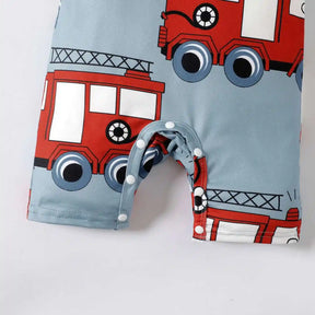 Baby Jumpsuit with Fire Engine Print - For all baby