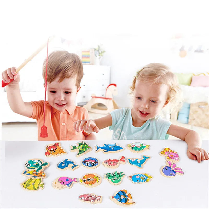 Montessori Wooden Fishing Toys: Enhance Interaction & Cognitive Development