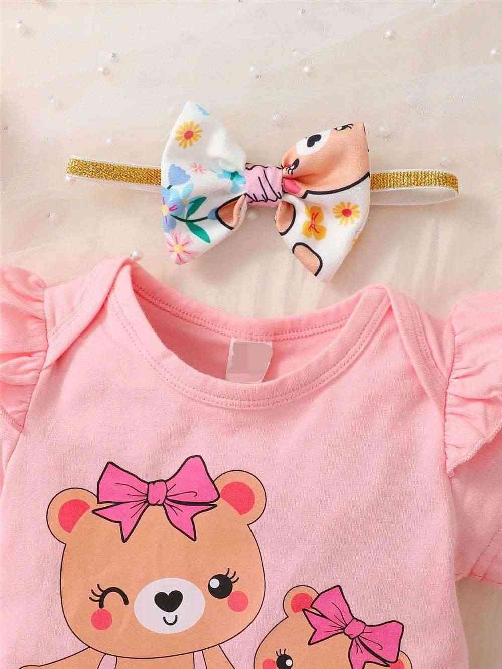 Cartoon Bear Cutie: 3-Piece Baby Outfit - For all baby