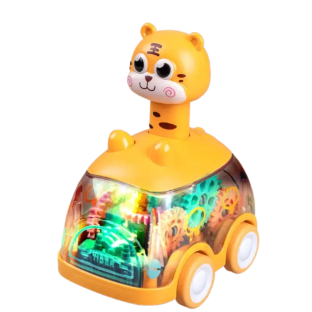 Press Gear Car Children's Toy Car - Fun Rotation & Soft Light